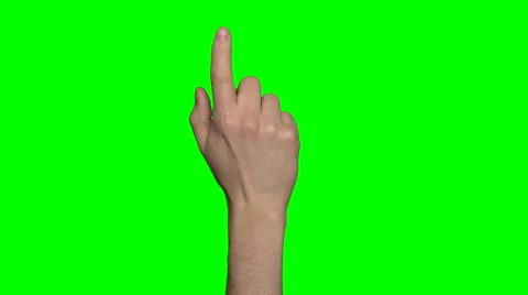 Green screen hand gestures on touchscreen (4:2:2, 30P) Stock Footage 45893908