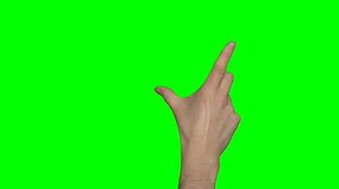 Green screen hand gestures on touchscreen (4:2:2, 30P) Stock Footage 45894084