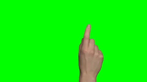 Green screen hand gestures on touchscreen (4:2:2, 30P) Stock Footage 45894171