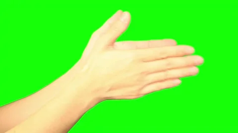 Green screen, hand on green Video stock 254306914