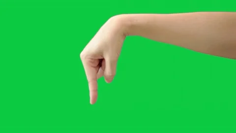 Green screen with hand making a pointing... | Stock Video | Pond5