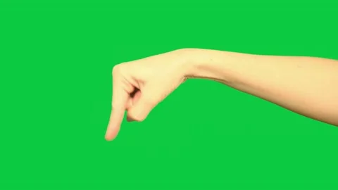 Green screen with a hand making a "rock on" gesture ideal. Stock Footage 306771102