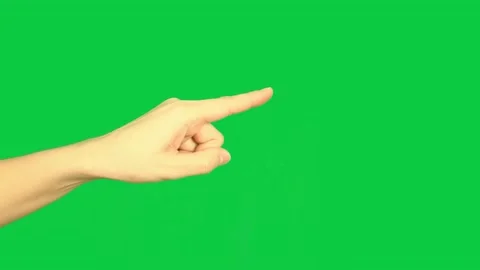 Green screen with a hand making a "stop" gesture ideal for videos. Stock Footage 306771100