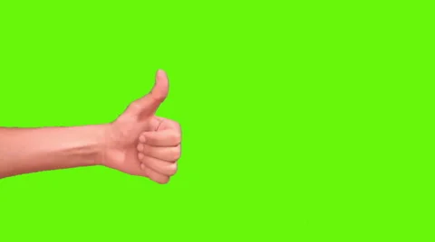 Green Screen - Hand "OK" Gesture [HD] Stock Footage