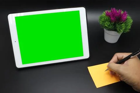 Green Screen with a hand Stock Photos