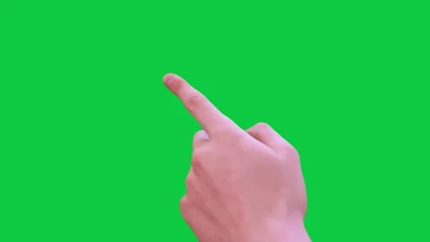 A green screen with a hand pointing upwards ideal for signifying. Stock Footage 306771128