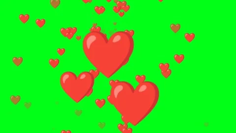 Green screen heart animation Stock Footage 219409269