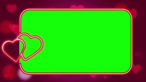Green screen heart background for valentine's day Video stock 337523624