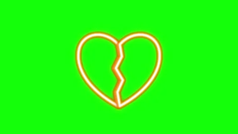 Green Screen Heart Broken for VFX Stock-Footage 343928527