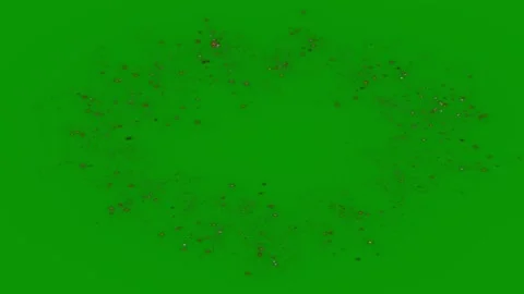 Green screen heart made out pink flowers small hearts lots red dots black Stock Footage 314067968