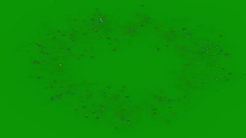 Green screen heart made out flowers small hearts circle up dots black Stock Footage 314067977