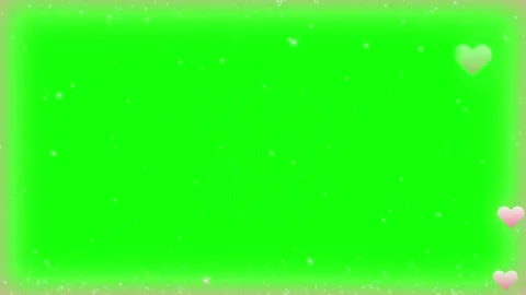 Green screen with hearts Video stock 337632854