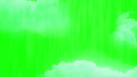 Green screen heavy rain falling from clouds for chroma key effects with screen 库存影片 340941566