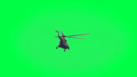 Green screen helicopter Stock Footage 94159629