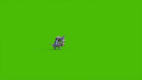 Green Screen High Priest Shaman Run Side 3D Rendering Animations CGI 4K Stock Footage 339716632