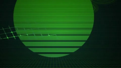 Green Screen with Horizontal Lines and Grid Patterns. Stock Footage 335530743