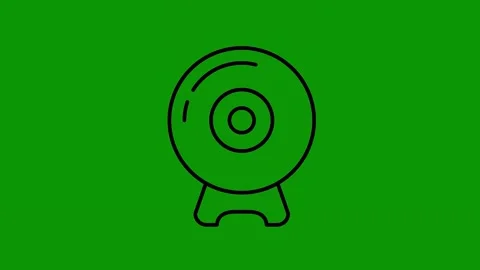 Green screen how to draw cartoon character black outline camer fan animated Stock Footage 314068479
