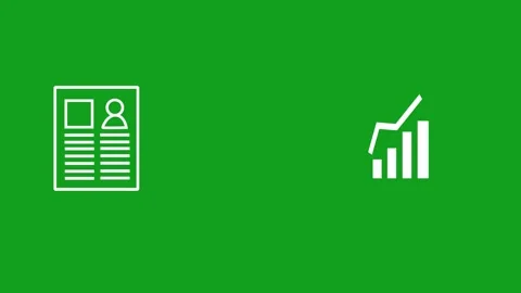 Green screen with icons animations Stock Footage 249799894