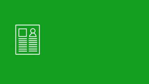 Green screen with icons animations, Form details icon moving on green screen. Stock Footage 249799898