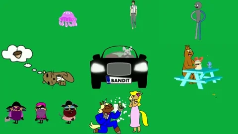 Green screen image octopus man white shirt is walking cartoon character. Stock Footage 310562702