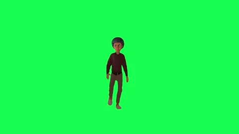 Green screen indian boy in brown clothes walking isolated front angle Video stock 259823441