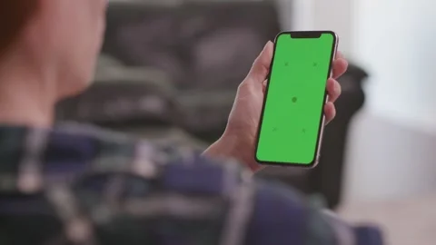 Green Screen on iPhone Stock Footage 134564044