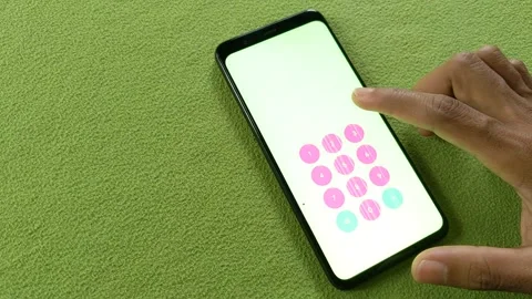 Green screen issues on google pixel 4 phone Stock Footage 321752912