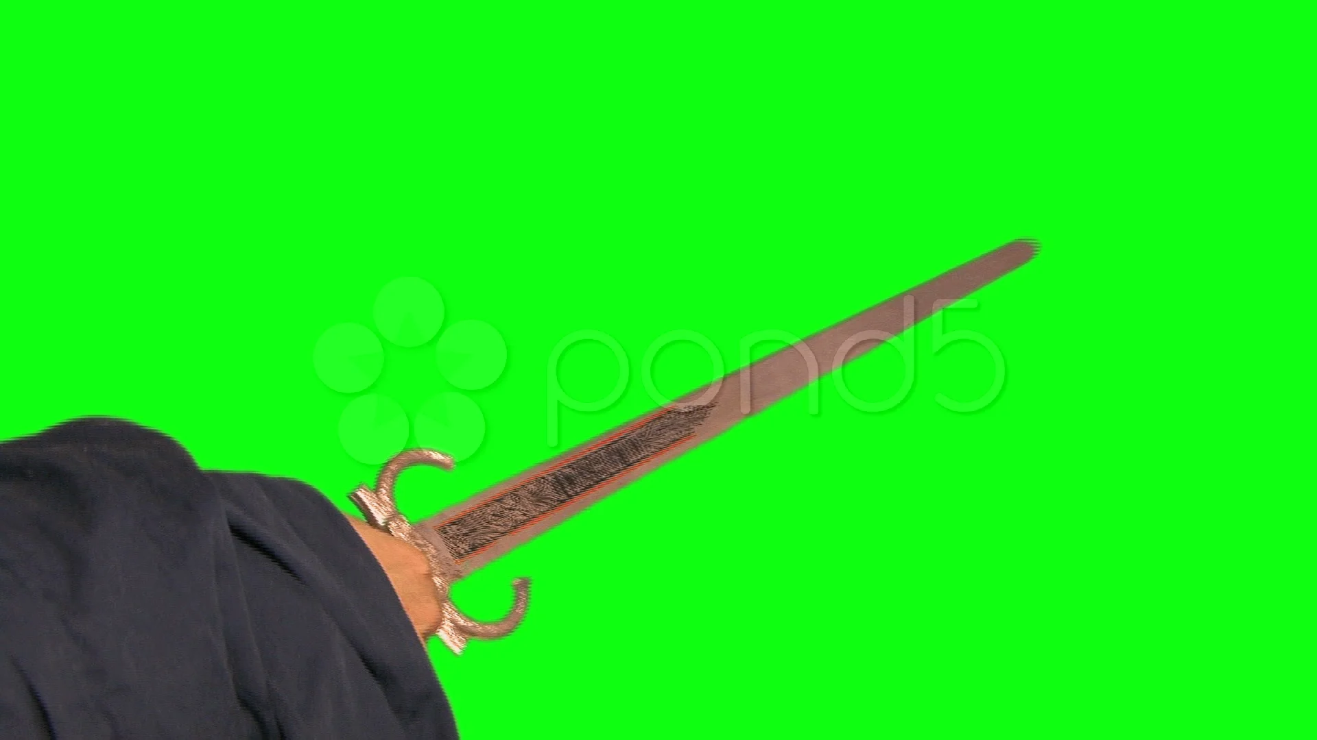pov holding sword and cigarette Green Screen Knight Sword 01 | Stock Video