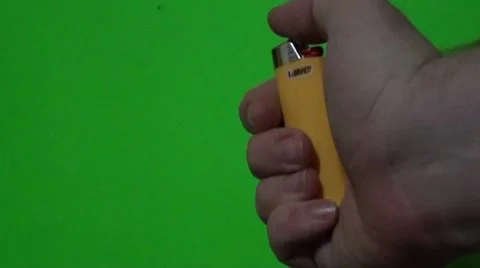 Green screen lighter Stock Footage 8818369
