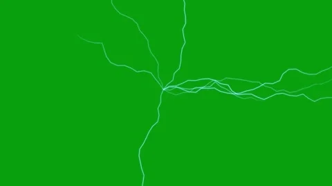 Green screen lightning bolt effect with bright electric energy striking Stock Footage 329858833