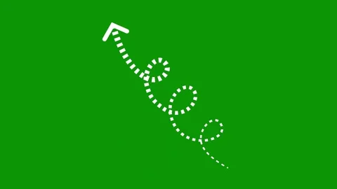 Green screen line arrow letter s dotted animated chromakey colorful creative Vídeo Stock 314068187