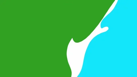 Green screen liquid water transition video Stock Footage 331005136