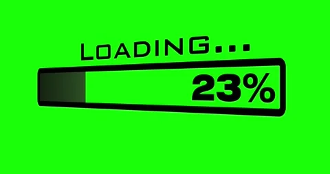 Green screen Loading bar downloading bar loading 3d view animation Stock Footage 296544517