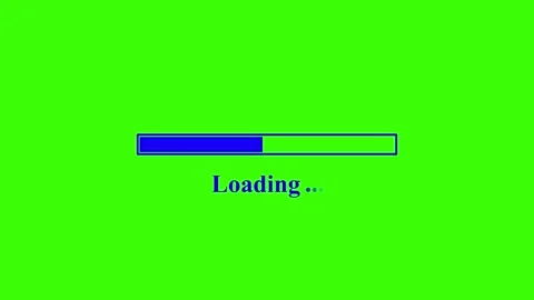 Green screen Loading bar downloading bar loading screen pixelated progress .. Stock Footage 303069386
