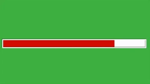 Green screen loading progress bar animation for download or upload indicator Stock Footage 330850430
