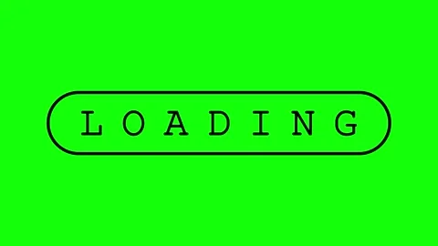 Green Screen Loading Text Animation with Copy Space Vídeo Stock 323305522