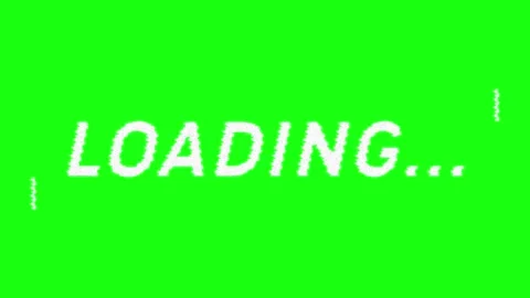 Green screen of loading text with glitch effect Stock Footage 290770481