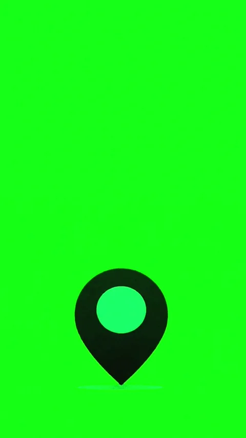 Green Screen Location Pin Icon Bounce Animation Vertical Motion Graphics 스톡 동영상 336319454