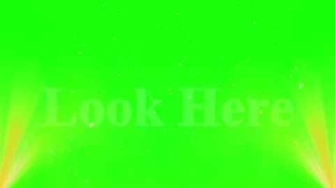 Green screen look here text with light rays with background with background Video stock 338381927