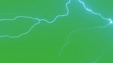 Green screen looping lightning strike | Stock Video | Pond5