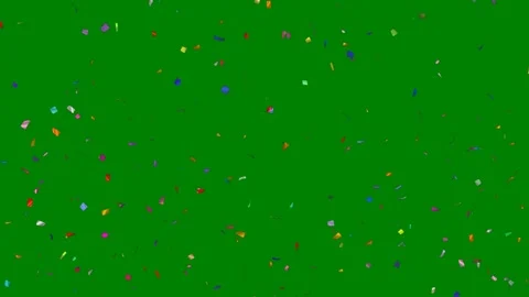 Green screen lot confe coning animated chromakey background movement figure Stock Footage 314065144