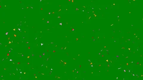 Green screen lot coning confe bunch red, orange, animated chromakey background Stock Footage 314067901
