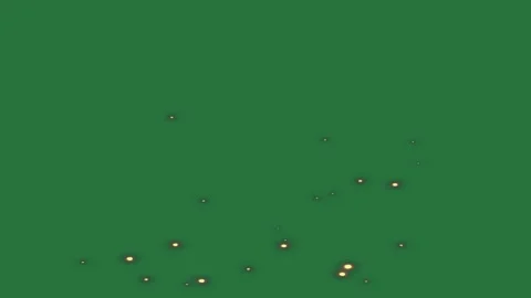 A green screen with lot of dots and small orange bunch lots on it animated Stock Footage 335682307
