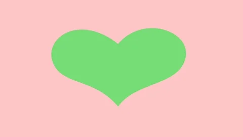 Green screen of love animation Stock Footage