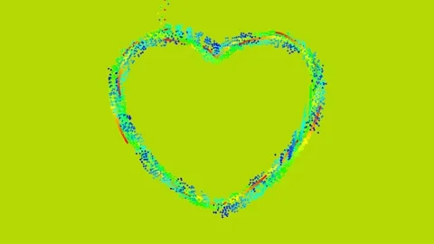 Green Screen Love Hearts effect Backgrounds Footage Stock Footage 154459141