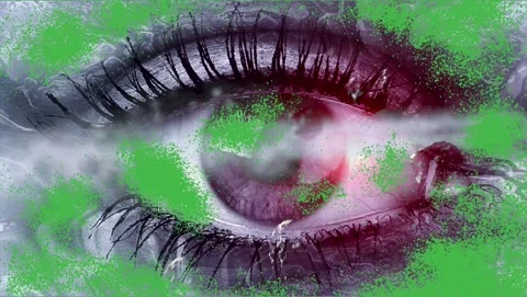 Green screen macro of human eye | Stock Video | Pond5