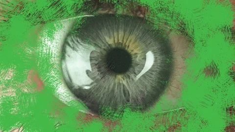 Green screen macro of human eye | Stock Video | Pond5