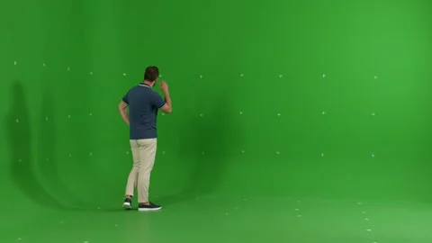 Green screen, man, boy, boy, boy, woman, girl, girl, girl, family Video stock 261022676