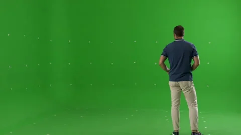 Green screen, man, boy, boy, boy, woman, girl, girl, girl, family Video stock 261028977