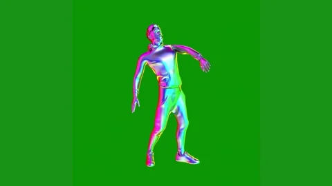 Green screen man middle is walking woman gun his hand person background animated Stock Footage 314064738